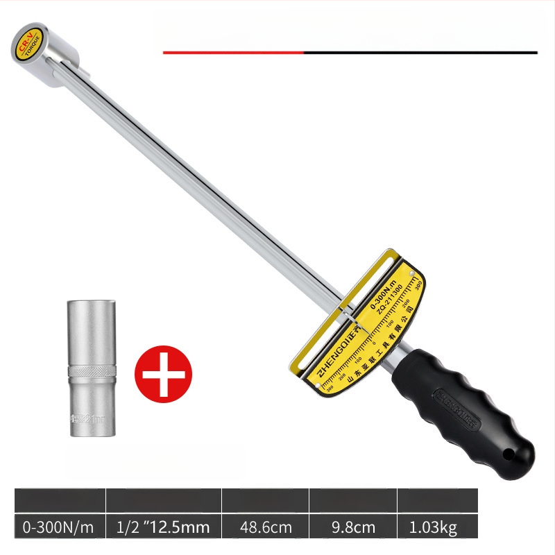 Ключ за въртящ момент с регулируем момент и индикатор, за смяна на свещи и автомобилен ремонт