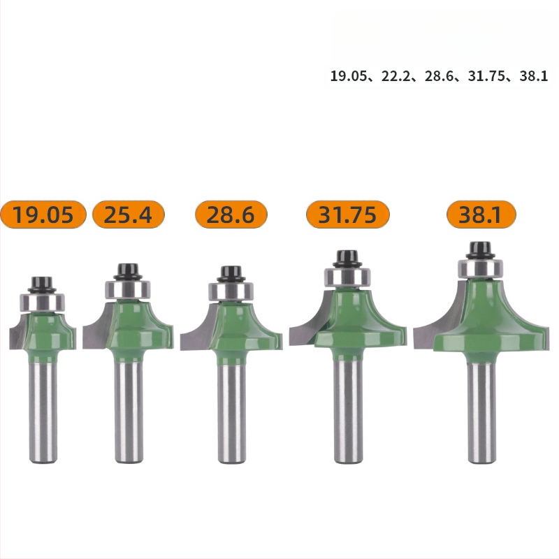 Set fréz pre zaoblené rohy a okraje (8 rukovätí, 6 kusov) | hlava zliatiny | značka Xin Edge Da | kategória: fréza na povrchovú úpravu | kompatibilné s gravírovacím strojom | spracovateľné materiály: drevo / MDF / lamináty