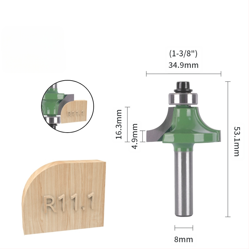 Set fréz pre zaoblené rohy a okraje (8 rukovätí, 6 kusov) | hlava zliatiny | značka Xin Edge Da | kategória: fréza na povrchovú úpravu | kompatibilné s gravírovacím strojom | spracovateľné materiály: drevo / MDF / lamináty