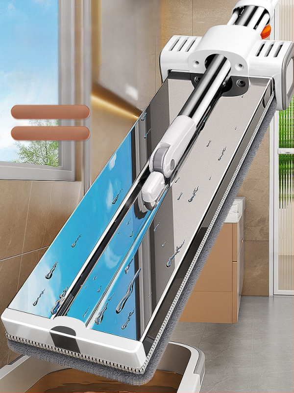 Nerūdijančio plieno plokščiasis mopas šlapiam ir sausam valymui, patvarus modelis 2025