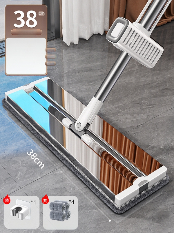 Nerūdijančio plieno plokščiasis mopas šlapiam ir sausam valymui, patvarus modelis 2025