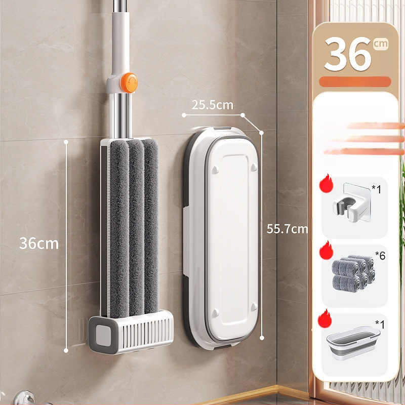 Nerūdijančio plieno plokščiasis mopas šlapiam ir sausam valymui, patvarus modelis 2025