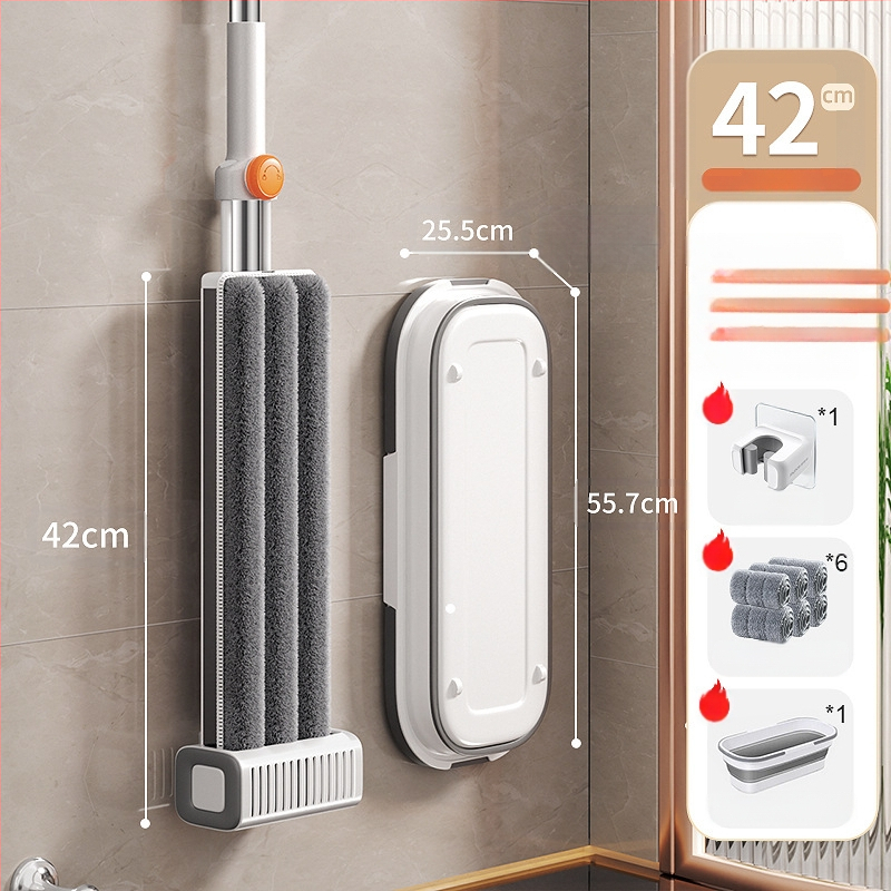 Nerūdijančio plieno plokščiasis mopas šlapiam ir sausam valymui, patvarus modelis 2025