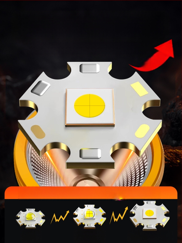 Galvos žibintuvas su 18650 Li-ion baterija, atsparus vandeniui, spindulio nuotolis ≥3000 m, veikimo laikas 36 h, svoris 364 g