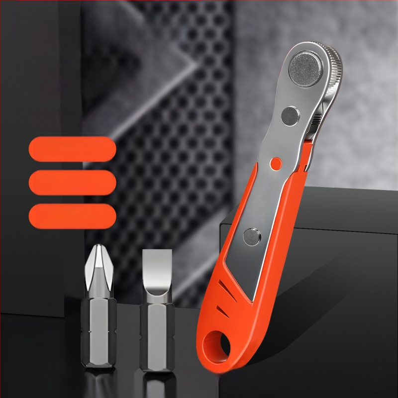 Комплект Eagle Shield отвертки с реверсивен тресчотков механизъм, сгъваем ключ и битове под ъгъл — Карбонова стомана, тегло 0.6 кг, Комплект: Да, Магнитно: Не, Изолирано: Не