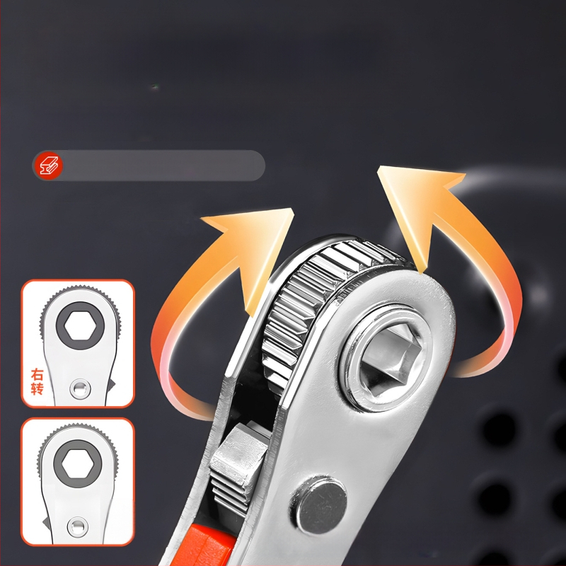 Комплект Eagle Shield отвертки с реверсивен тресчотков механизъм, сгъваем ключ и битове под ъгъл — Карбонова стомана, тегло 0.6 кг, Комплект: Да, Магнитно: Не, Изолирано: Не