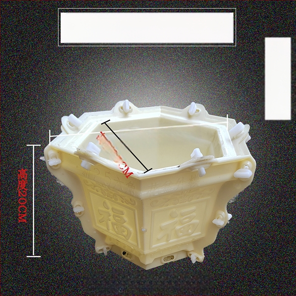 Formă hexagonală din plastic pentru ghivece din ciment – pentru amenajare DIY, model de ghiveci și șablon de construcție