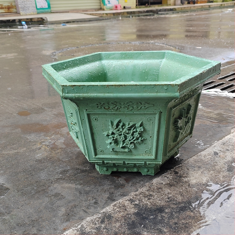 Formă hexagonală din plastic pentru ghivece din ciment – pentru amenajare DIY, model de ghiveci și șablon de construcție