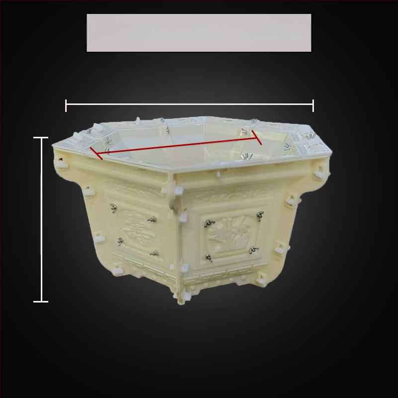 Formă hexagonală din plastic pentru ghivece din ciment – pentru amenajare DIY, model de ghiveci și șablon de construcție