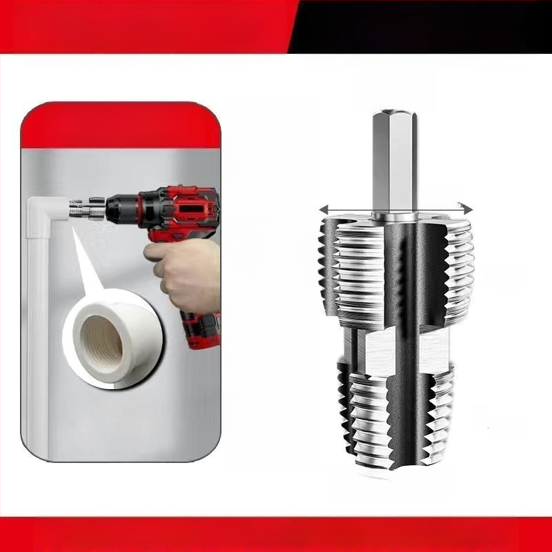 PPR vamzdžių sriegimo įrankis su integruota vidine ir išorine sriegimu — suderinamas su 1/2\" ir 3/4\" vamzdžiais, namų remontui ir DIY