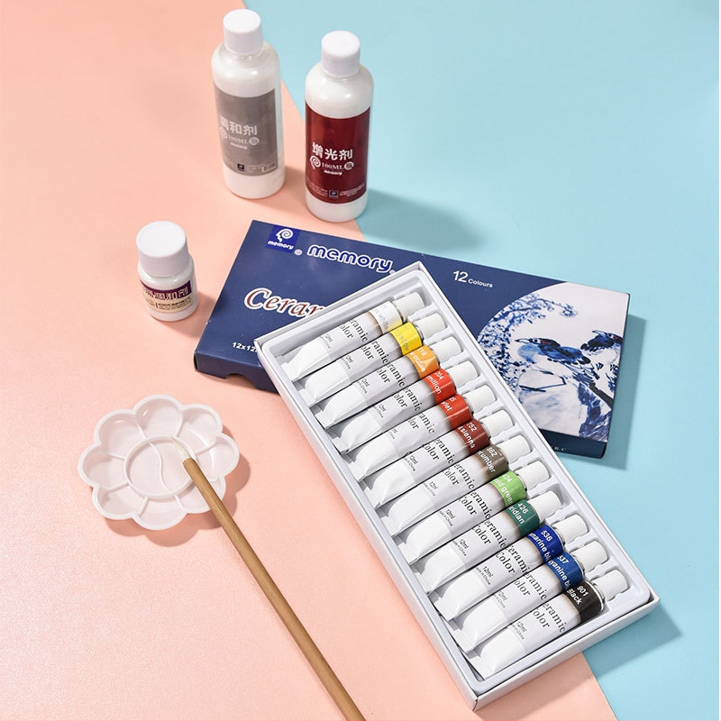 Fun Pottery Keramikas pigmentu komplekts keramikas gleznošanai, 12 pigmenti, tilpums 1, lietošana: keramikas gleznošana