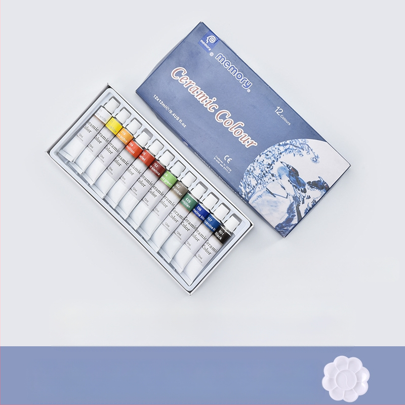 Fun Pottery Keramikas pigmentu komplekts keramikas gleznošanai, 12 pigmenti, tilpums 1, lietošana: keramikas gleznošana