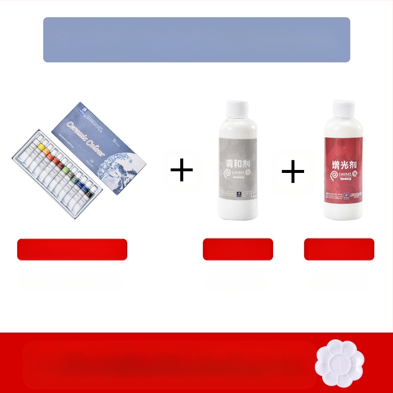 Fun Pottery Keramikas pigmentu komplekts keramikas gleznošanai, 12 pigmenti, tilpums 1, lietošana: keramikas gleznošana