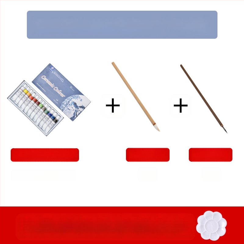 Fun Pottery Keramikas pigmentu komplekts keramikas gleznošanai, 12 pigmenti, tilpums 1, lietošana: keramikas gleznošana