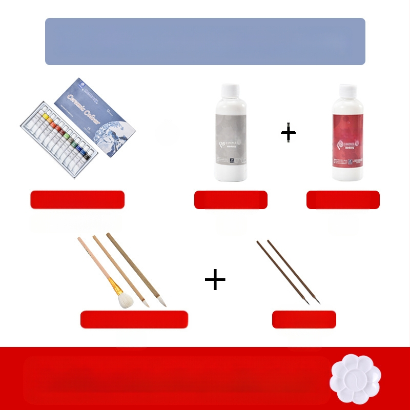 Fun Pottery Keramikas pigmentu komplekts keramikas gleznošanai, 12 pigmenti, tilpums 1, lietošana: keramikas gleznošana