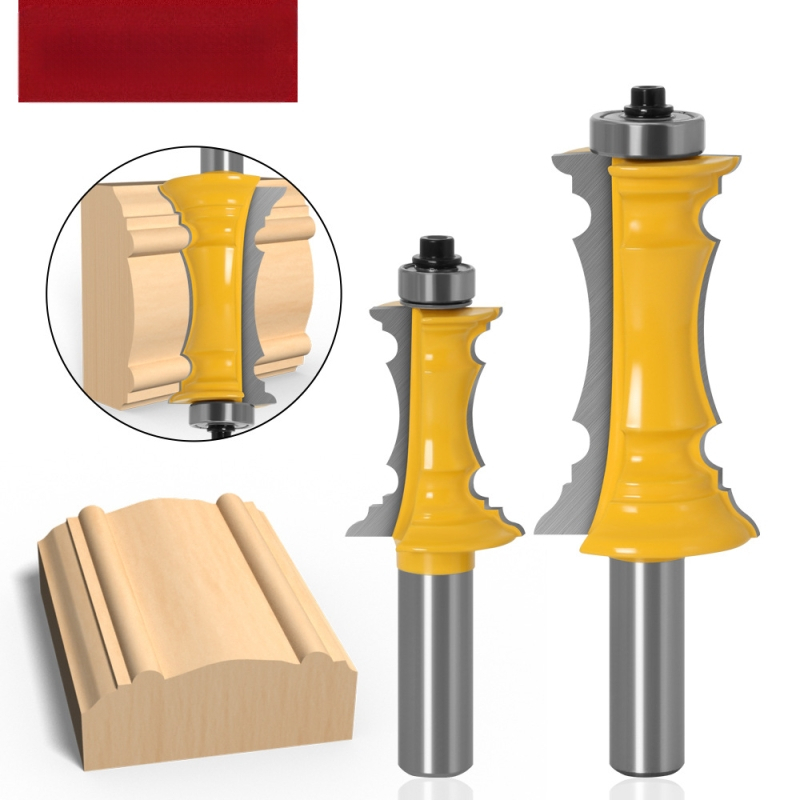Fréza na drevo - fréza s 1/2 držiakom pre rámový panel zásuvky; fréza pre panel dvierok skrinky; fréza na gravírovanie do dreva; kompatibilná s viacerými strojmi; pre drevo/MDF/syntetické dosky/laminát