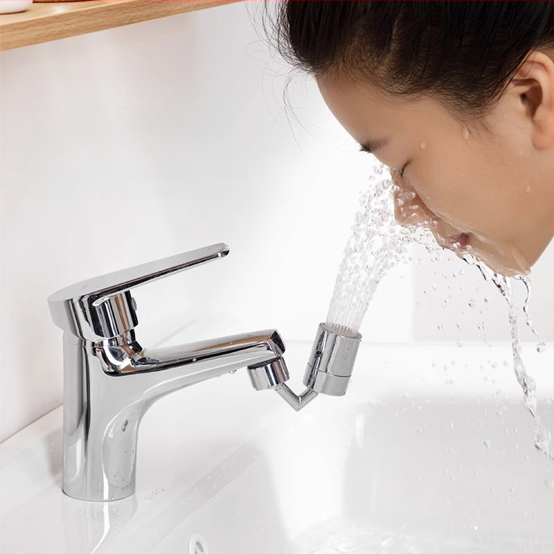 Universalus čiaupo aeratorius – vonios kambariui prailginimas, varinis korpusas, spiralinė jungtis, diegimas 22–24, elektroplatinė danga