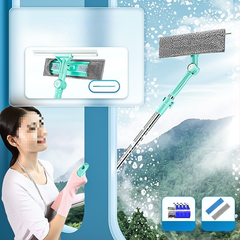 Dvigubos pusės išorinių langų valytuvas aukštų pastatų (Medžiaga: šilko gėlė; Naudojimas: namų ūkis; Rankinis)