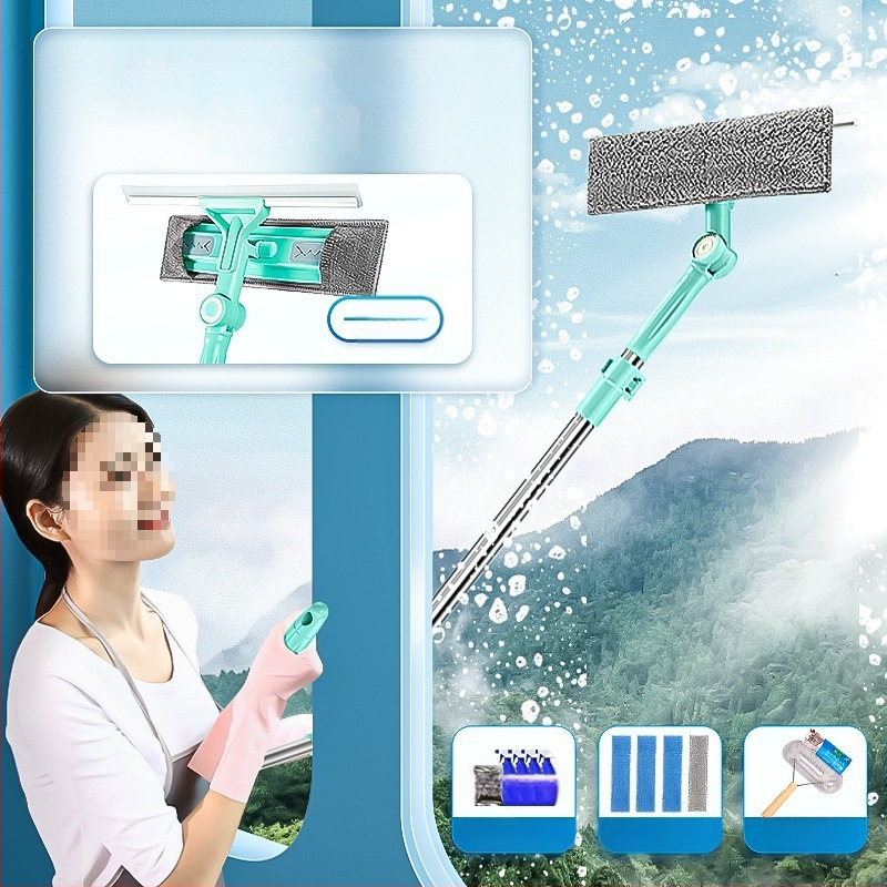 Dvigubos pusės išorinių langų valytuvas aukštų pastatų (Medžiaga: šilko gėlė; Naudojimas: namų ūkis; Rankinis)