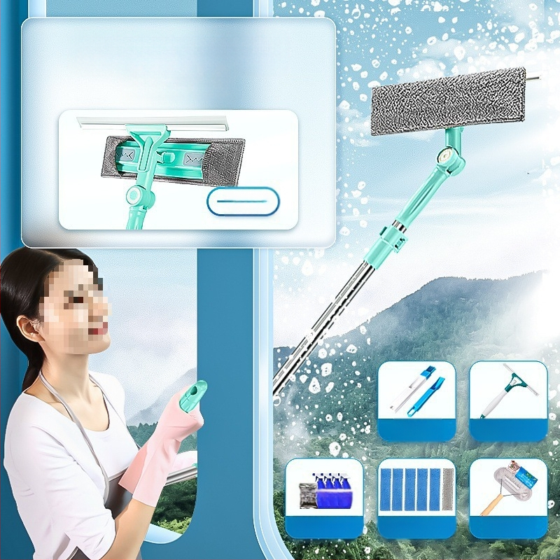 Dvigubos pusės išorinių langų valytuvas aukštų pastatų (Medžiaga: šilko gėlė; Naudojimas: namų ūkis; Rankinis)