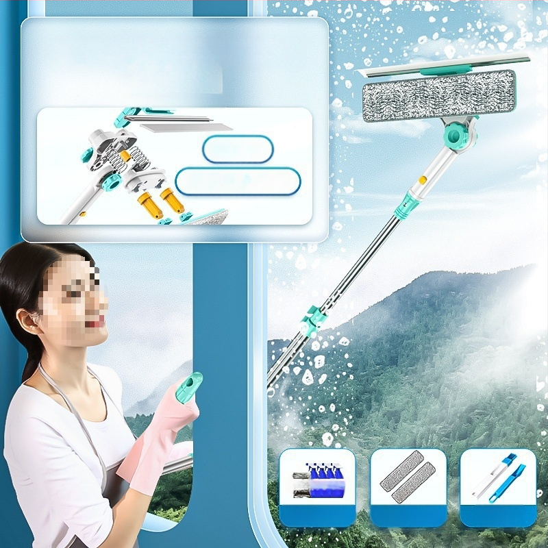 Dvigubos pusės išorinių langų valytuvas aukštų pastatų (Medžiaga: šilko gėlė; Naudojimas: namų ūkis; Rankinis)