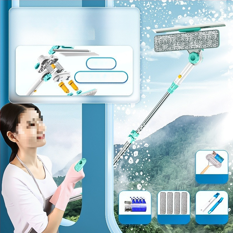 Dvigubos pusės išorinių langų valytuvas aukštų pastatų (Medžiaga: šilko gėlė; Naudojimas: namų ūkis; Rankinis)