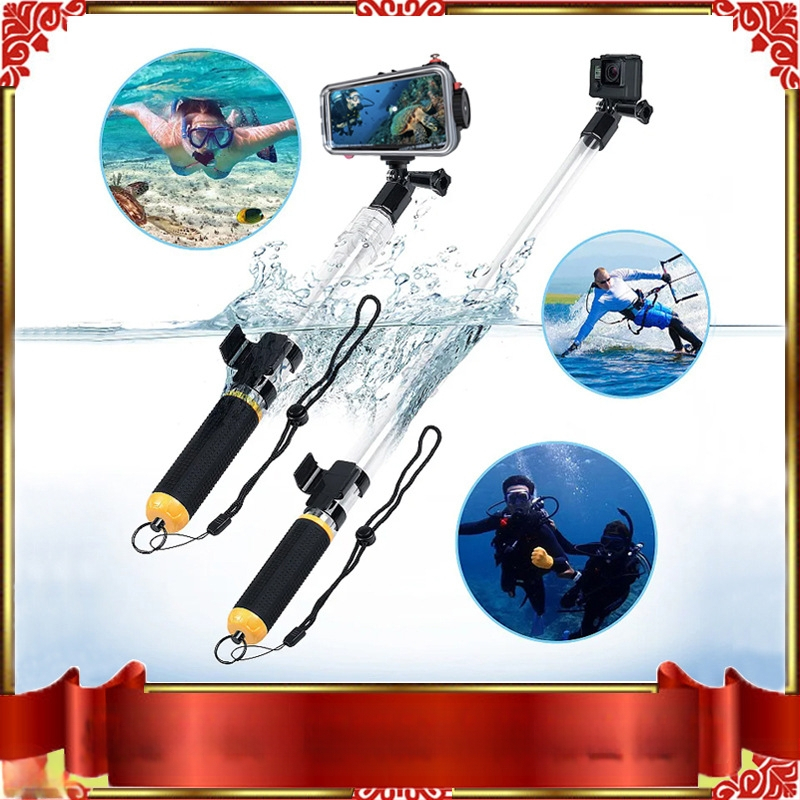 Átlátszó vízálló teleszkópos selfie bot (vízálló, úszó, teleszkópos, univerzális modell, kompatibilis okostelefonokkal és akciókamerákkal)