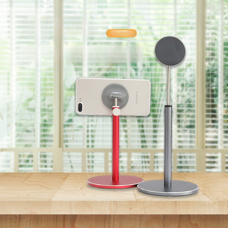 Luhiro stolný stojan pre telefón a tablet, hliníková zliatina, nastaviteľné zdvíhanie, univerzálny, model M04S, magnetické upnutie