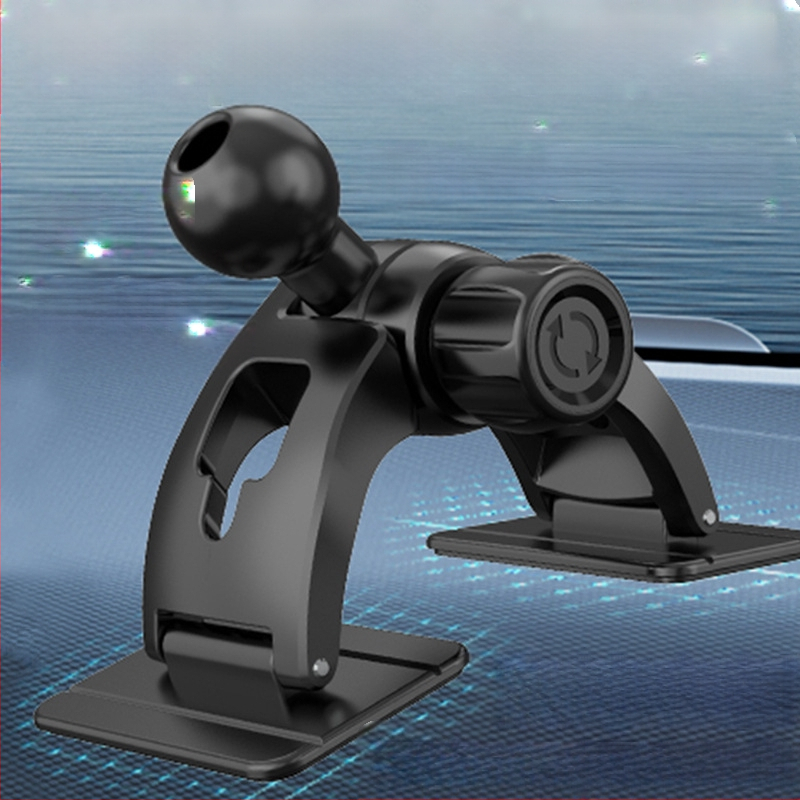 Държач за телефон и навигация за автомобил, арковиден дизайн, 17 мм шарнирна глава, лепилен монтаж върху табло