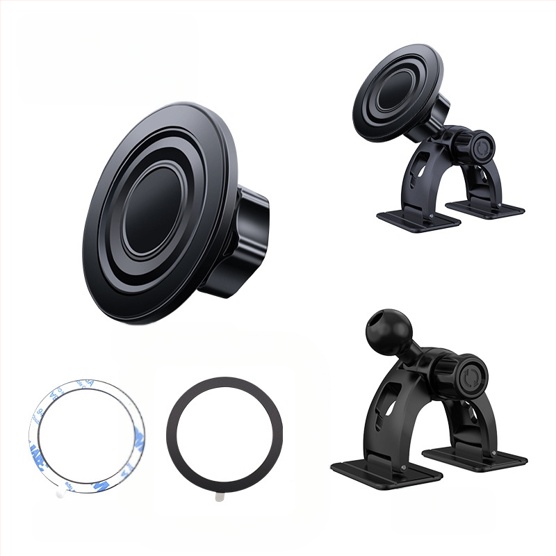 Държач за телефон и навигация за автомобил, арковиден дизайн, 17 мм шарнирна глава, лепилен монтаж върху табло