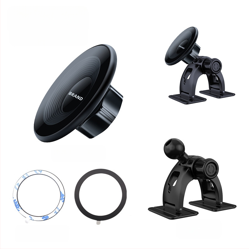 Държач за телефон и навигация за автомобил, арковиден дизайн, 17 мм шарнирна глава, лепилен монтаж върху табло