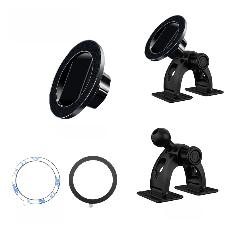 Държач за телефон и навигация за автомобил, арковиден дизайн, 17 мм шарнирна глава, лепилен монтаж върху табло