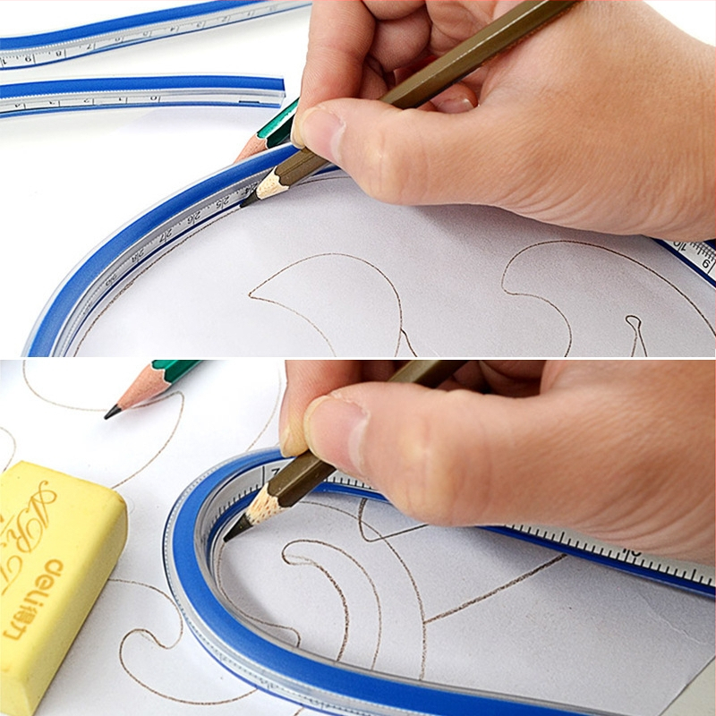 Змийска линейка — пластмасова, гъвкава форма; тегло 89 g; опаковка 19×9×1,5 cm