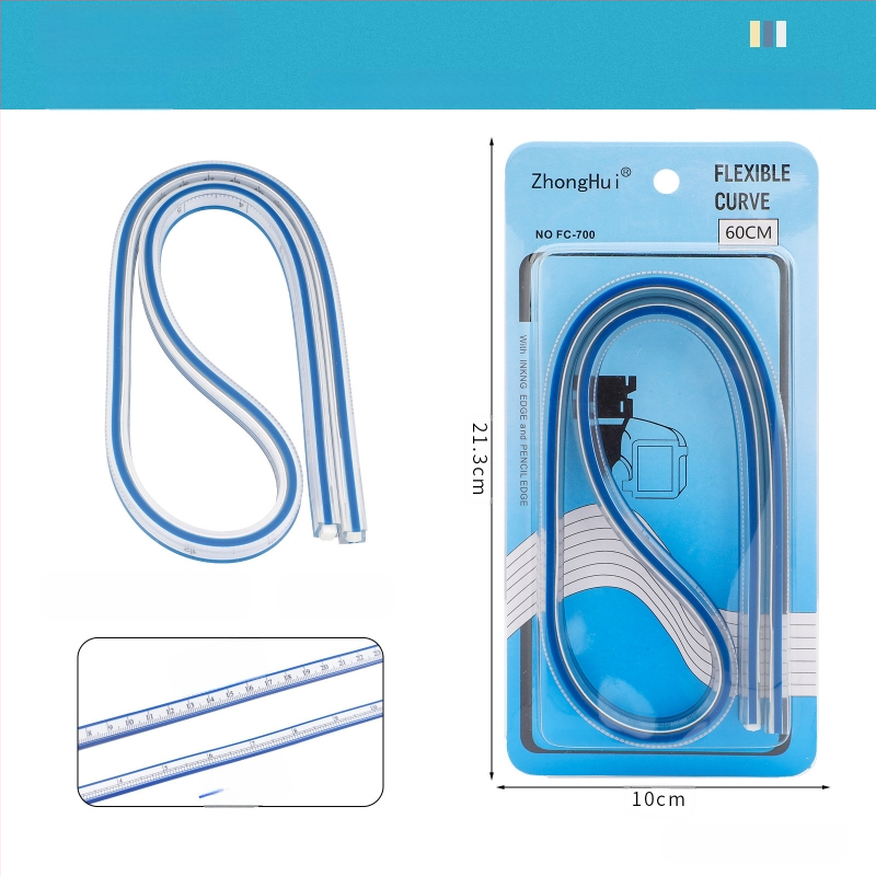 Змийска линейка — пластмасова, гъвкава форма; тегло 89 g; опаковка 19×9×1,5 cm