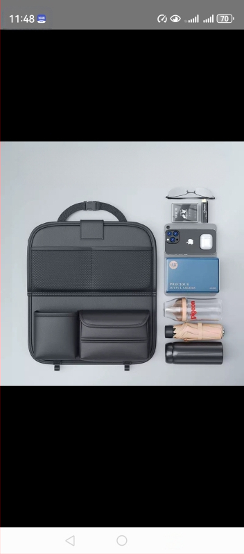 Odos automobilio galinio sėdynės organizatorius su valgomojo staleliu, anti-kick pagalvė, tinkamas visoms sezonoms