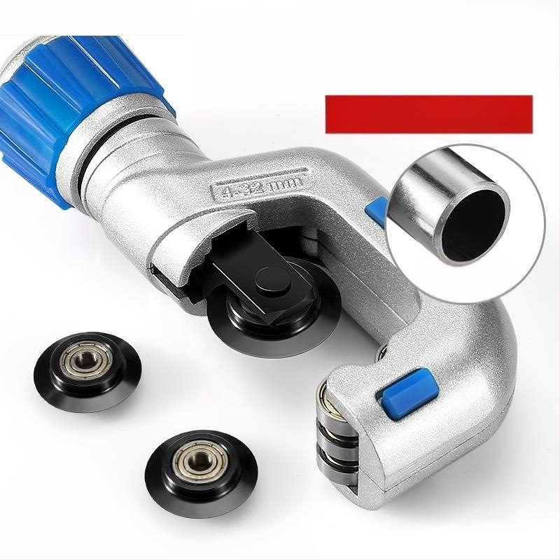 Резач за тръби с режеща глава от неръждаема стомана, лагерен механизъм и ролка за рязане на метални, медни и пластмасови тръби