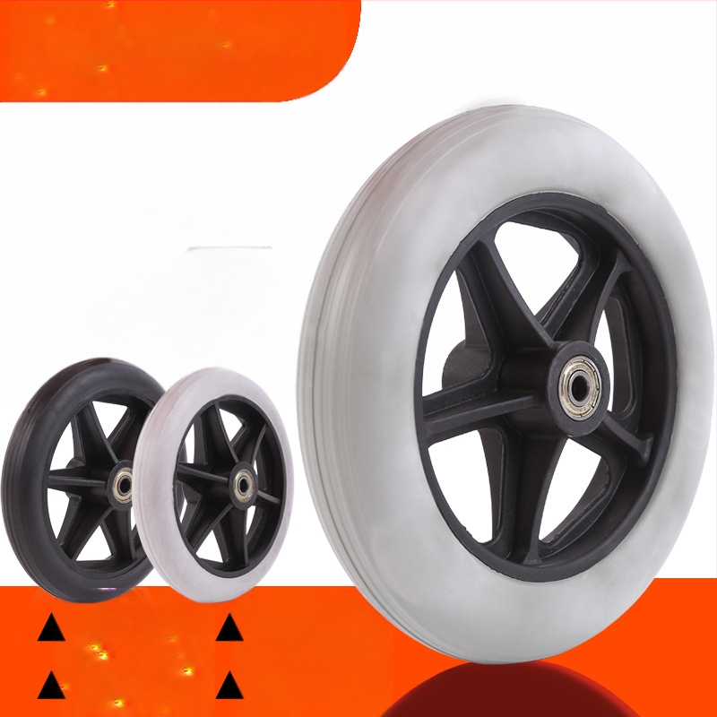 Vežimėlio priekinis ratas, universalus, guma, neišpūstas, modelis YBK-011, prekės ženklas Yibaikang