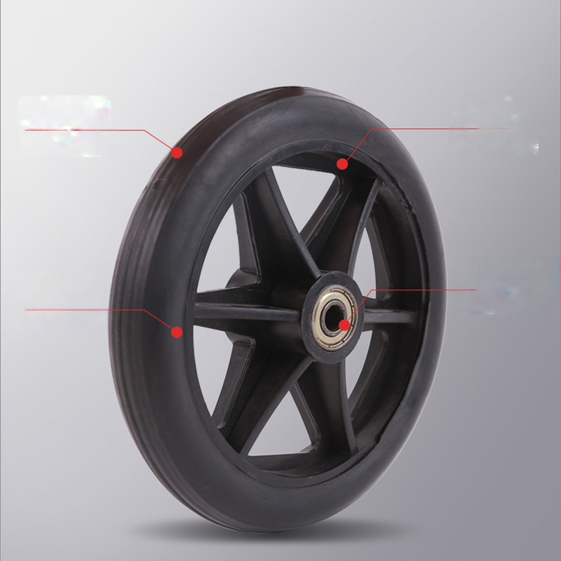 Vežimėlio priekinis ratas, universalus, guma, neišpūstas, modelis YBK-011, prekės ženklas Yibaikang