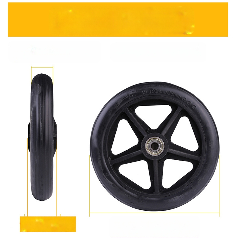 Vežimėlio priekinis ratas, universalus, guma, neišpūstas, modelis YBK-011, prekės ženklas Yibaikang