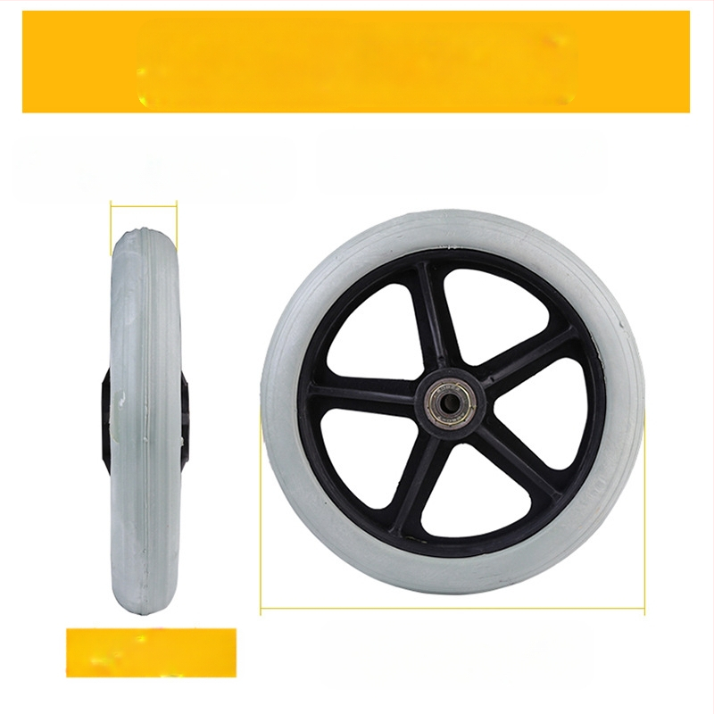 Vežimėlio priekinis ratas, universalus, guma, neišpūstas, modelis YBK-011, prekės ženklas Yibaikang