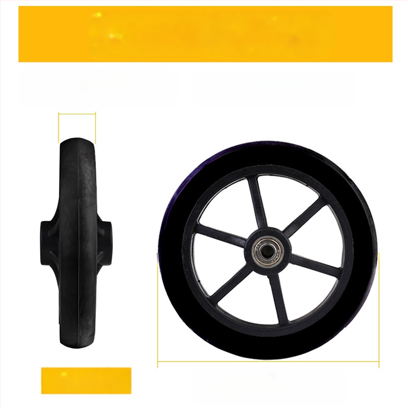 Vežimėlio priekinis ratas, universalus, guma, neišpūstas, modelis YBK-011, prekės ženklas Yibaikang