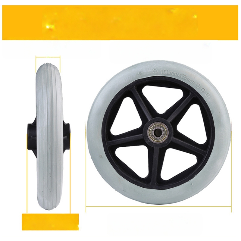 Vežimėlio priekinis ratas, universalus, guma, neišpūstas, modelis YBK-011, prekės ženklas Yibaikang