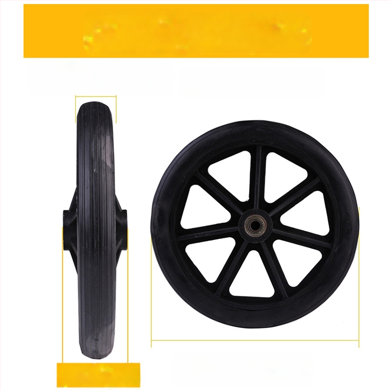 Vežimėlio priekinis ratas, universalus, guma, neišpūstas, modelis YBK-011, prekės ženklas Yibaikang