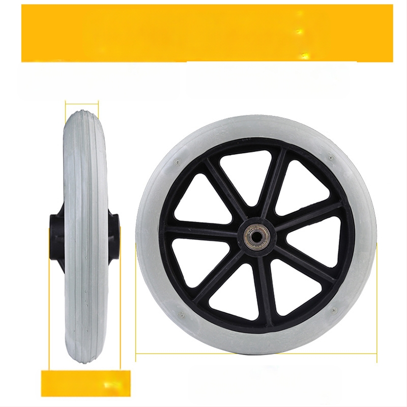 Vežimėlio priekinis ratas, universalus, guma, neišpūstas, modelis YBK-011, prekės ženklas Yibaikang