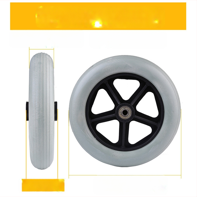 Vežimėlio priekinis ratas, universalus, guma, neišpūstas, modelis YBK-011, prekės ženklas Yibaikang