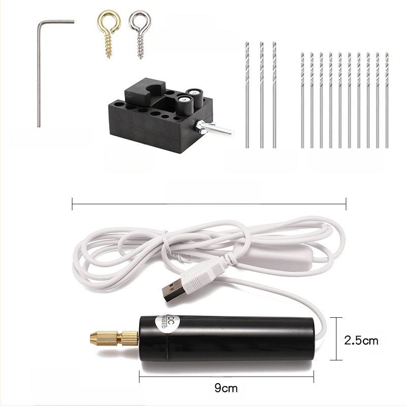 USB μίνι ηλεκτρικό τρυπάνι για DIY με κινητήρα με βούρτσες, USB τροφοδοσία, κάθετος προσανατολισμός, σφιγκτήρας τρυπανιού, κατάλληλο για ξύλο, μέταλλο, πλαστικό και σύνθετα υλικά