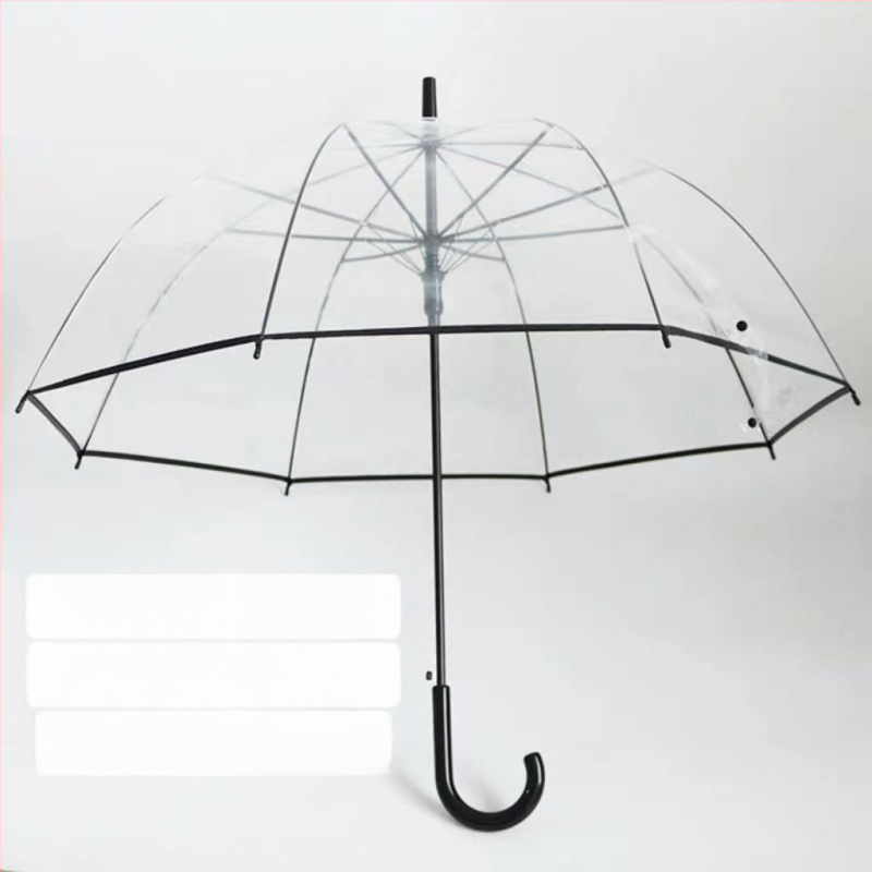 Yanyun priehľadný dáždnik s 16 žiabrami, automatické otvorenie, dlhá rukoväť, DIY prispôsobenie