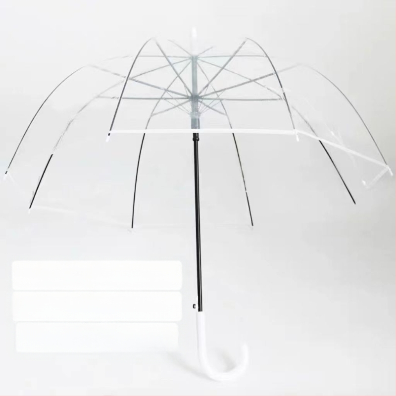 Yanyun priehľadný dáždnik s 16 žiabrami, automatické otvorenie, dlhá rukoväť, DIY prispôsobenie