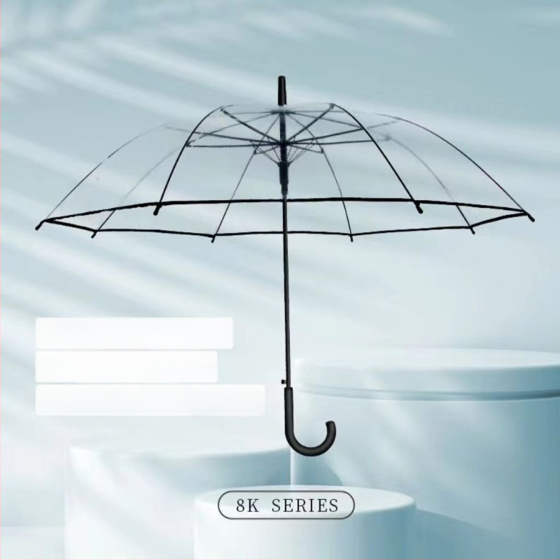 Yanyun priehľadný dáždnik s 16 žiabrami, automatické otvorenie, dlhá rukoväť, DIY prispôsobenie