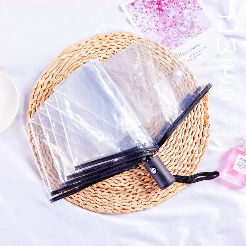 Yanyun priehľadný dáždnik s 16 žiabrami, automatické otvorenie, dlhá rukoväť, DIY prispôsobenie